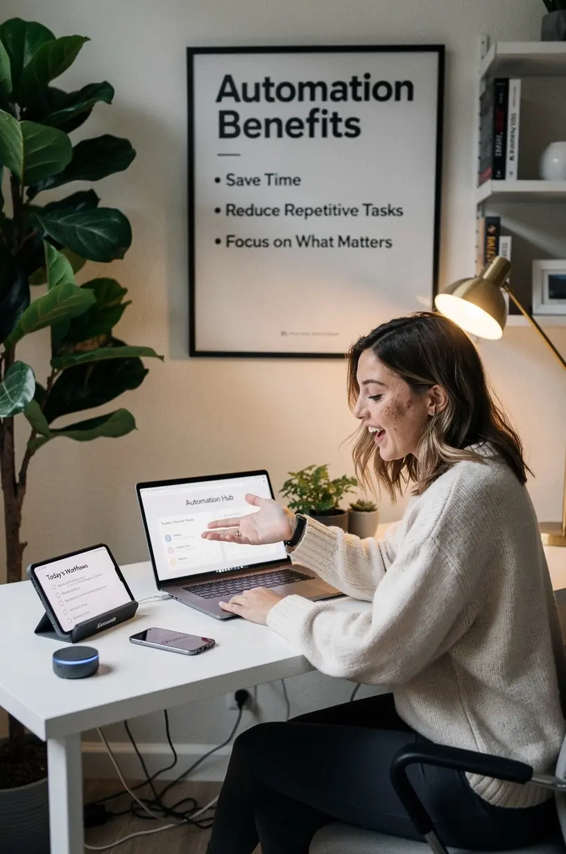 Diagram illustrating step-by-step process of integrating multiple automation tools for business efficiency.
